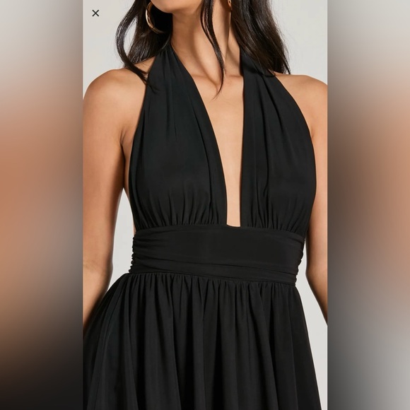Elegant Black Halter Romper - Picture 3 of 5